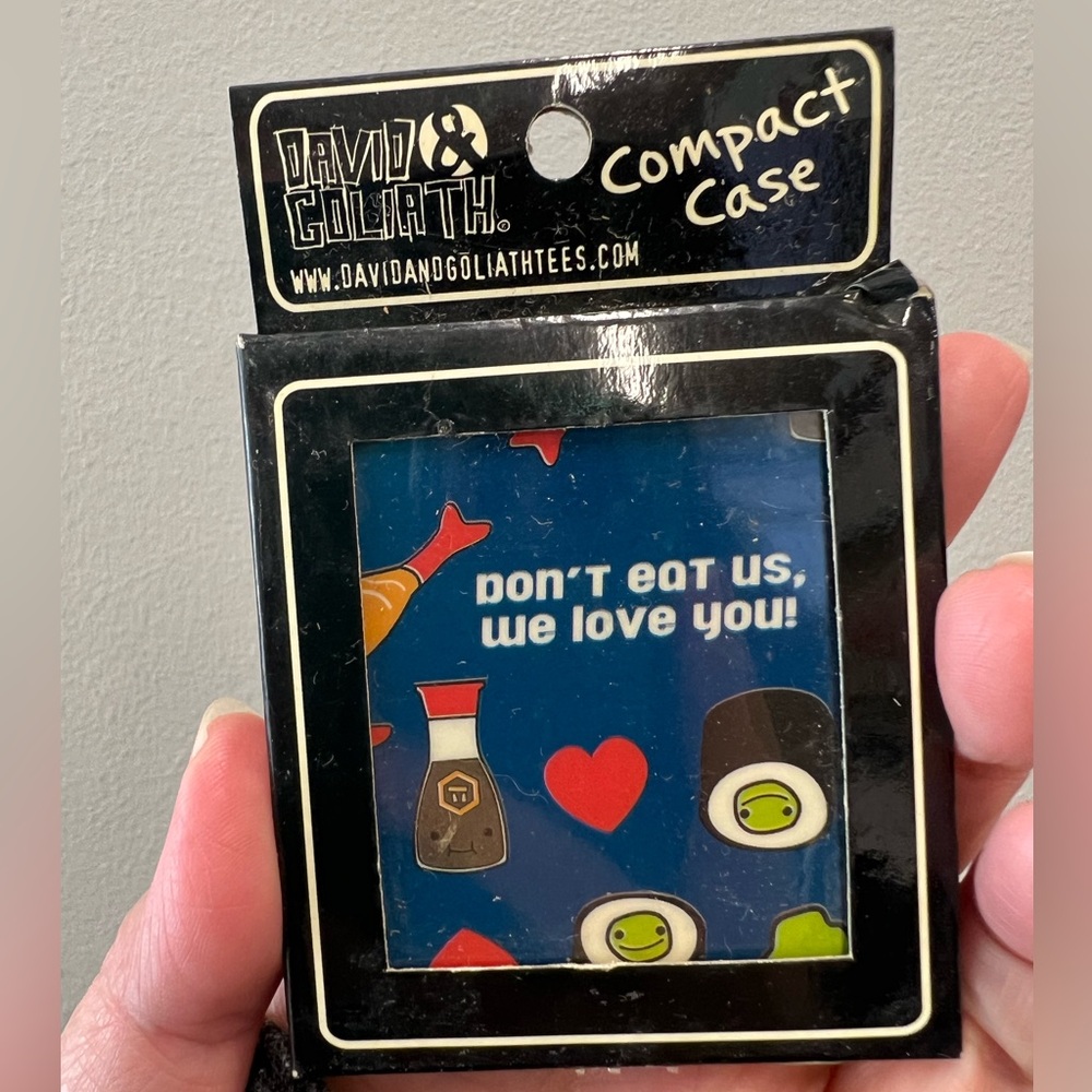 David & Goliath brand Sushi 🍣 “Don’t Eat Us, we love you!” Compact Mirror Case